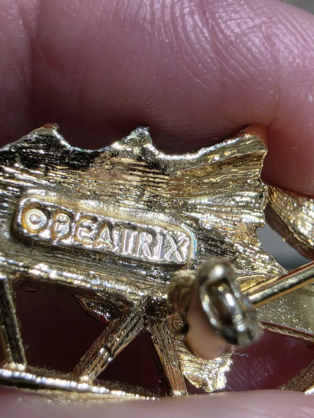 Vintage Beatrix Christmas Cat and Sleigh Brooch